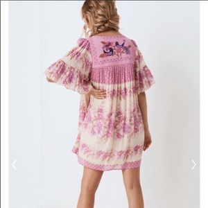 Coco Lei Flutter Gypsy Dress floral pink spell M free spirit bohemian nomad